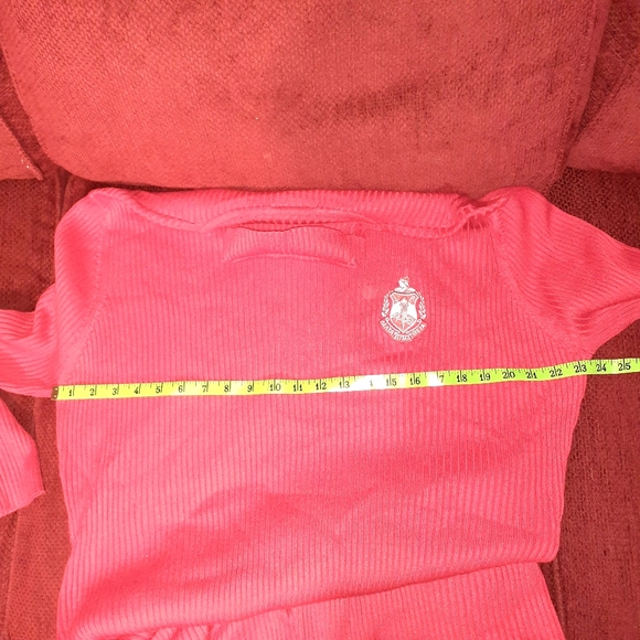 Delta Sigma Theta Red Sweater Turtle Neck Dress Embroidered Size XXXXL New - Picture 10 of 14